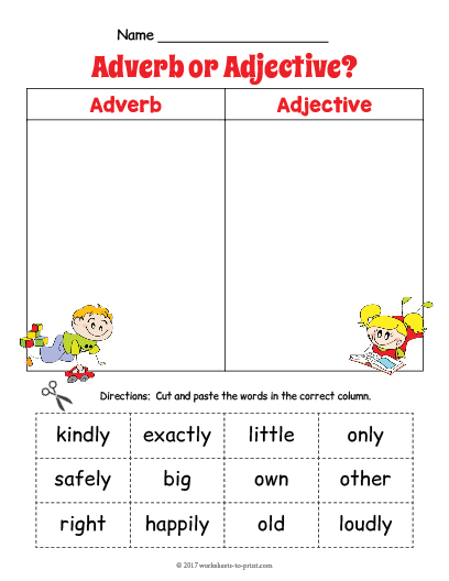 list of adverbs and adjectives