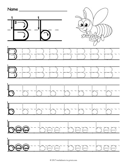 Tracing Letters Worksheets B